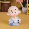 thumbnail image 4 of TNOBHG Durable Resin Animal Ornament 1/4pcs Resin Ornament Colorful Little Monk Sculptures for Home Table Decoration Resin Monk Ornament, 4 of 8