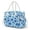 Blue Tropical Palm Print, variant on Pzuqiu Large Insulated Lunch Bag for Women Aztec Print Quilted Adjustable Strap Sturdy Handle Lunch Bag Lightweight Stylish Work Food Storage for Office Daily Use