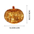 thumbnail image 3 of Glass Pumpkin Lights with Timer Fall Decor Pumpkins Decoration LED Lighted Collectible Thanksgiving Autumn Harvest Figurine Fall Halloween Decorations for Home Tables Centerpieces Decorative, 3 of 7