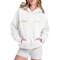 thumbnail image 5 of Women's Sweatshirt Casual Long Sleeve Graphic Hooded Pullover Polyester Comfortable Loose Fit, 5 of 5