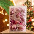 thumbnail image 2 of Moyic Paquete de 30 bolas de árbol de Navidad colgantes colgantes de vacaciones 1,2/1,6/2,3 pulgadas manualidades chimenea de plástico DIY ventana Kits de decoración para fiestas Rosado, 2 of 6