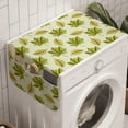 thumbnail image 1 of Leaves Washing Machine Organizer, Digitally Generated Print of Autumn Elements, Anti-slip Fabric Top Cover for Washer and Dryer, Pale Green Lime Green, by Ambesonne, 1 of 1