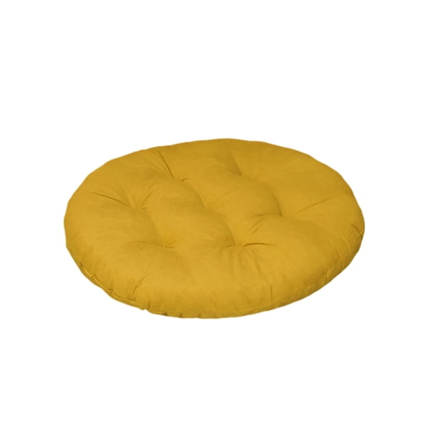 Ounissouiy Cojín de asiento de forma redonda, cojines de suelo, taburetes, almohadilla antideslizante engrosada para sentarse, meditación, sala de estar Decoración del hogar Amarillo 40X40cm Ounissouiy HA084025-04