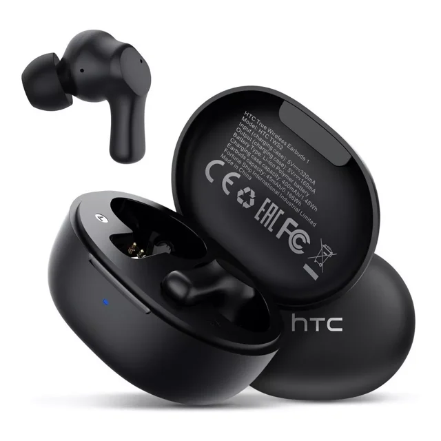 Auriculares in-ear gamer inalámbricos Compatibles HTC True Wireless Earbuds negro con luz LED