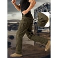thumbnail image 4 of Pantalones FREE SOLDIER resistentes al agua para hombre, tácticos, color verde militar, 4 of 7