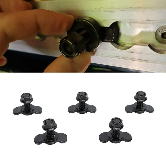 5 Pcs Écrou de Fixation à Double Crampon Fileté pour Rail en L pour Lit de Camion Van, Accessoires de Contrôle de Cargaison pour Remorque de Lit de Camion