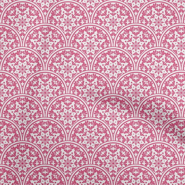 oneOone Silk Tabby Pink Fabric Mosaic Sewing Craft Projects Fabric Prints By Yard 42 Inch Wide