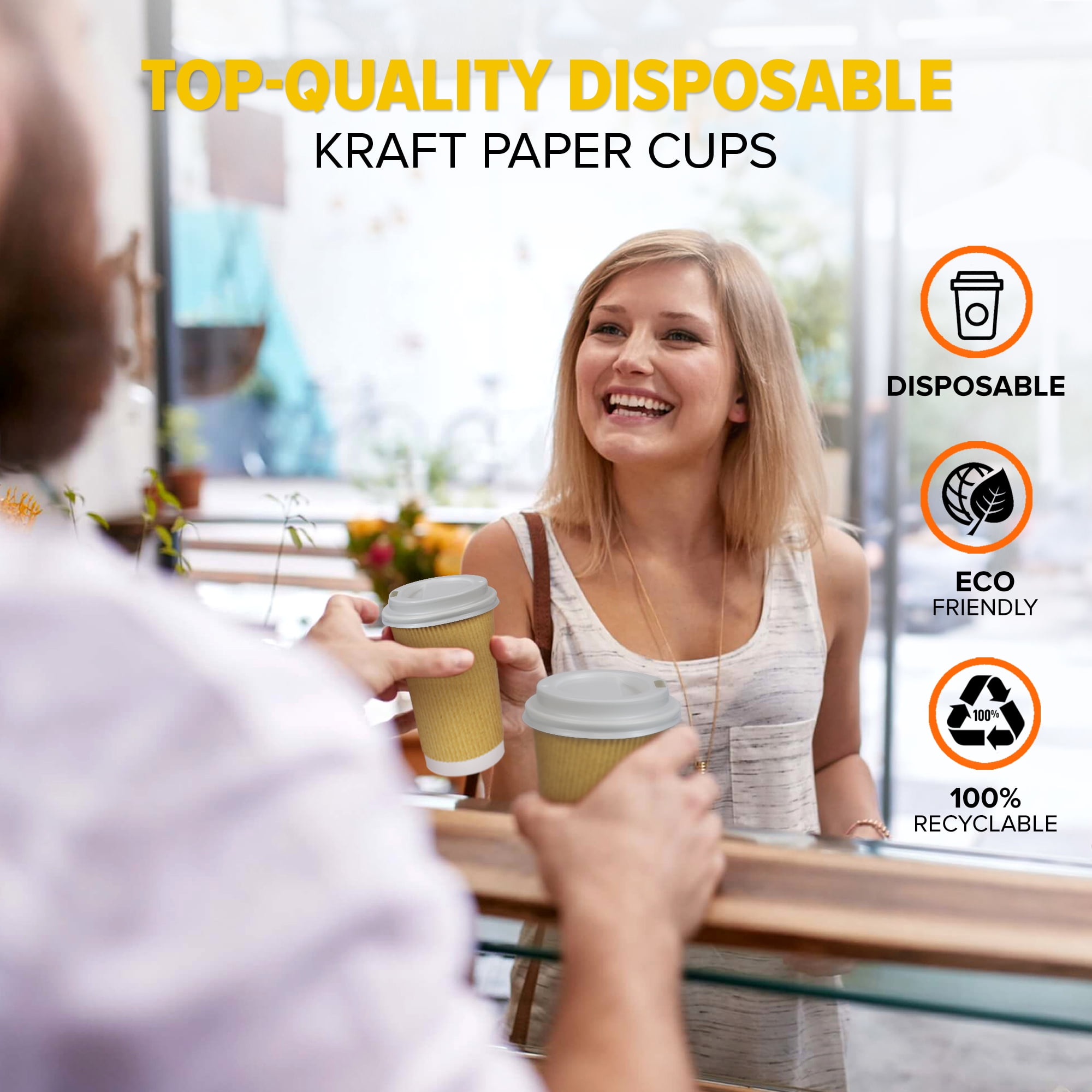 20 oz Kraft Double Wall Paper Hot Cup | 500/Case