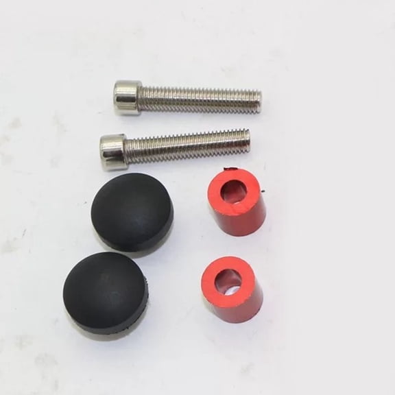 HEMOTON Anti- Aluminum Alloy Round Footrest Pedal and Shifter Peg for Motorbike , 1 Set, Red
