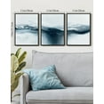 thumbnail image 2 of SHENIFY Blue and Grey Abstract Wall Art Modern Minimalist Painting Decor Graffiti Artwork 11x14in3pcs Black Framed, 2 of 5