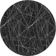 thumbnail image 1 of Ahgly Company Indoor Round Patterned Carbon Gray Area Rugs, 5' Round, 1 of 6