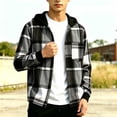 thumbnail image 4 of OGLCCG Boys Hoodie Shirts Casual Button Down Plaid Shirt Jackets for Boys Lightweight Long Sleeve Hooded Tops with Pocket 5-15 Years, 4 of 8