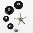 thumbnail image 5 of 5 Pack Disc Pad Holder, Universal Quick Change 2 Inch 3 Inch and 1 Inch Disc Holder with 1/4" Shank for Die Grinder Accessories Polishing Round Rotating Tools, 5 of 5