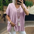 thumbnail image 2 of Wlynlyn Womens Plus Size Sequin Tank Tops Short Sleeve Shirts Casual V Neck Blouses Sparkly Glitter Party Top XXL, 2 of 5