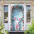 thumbnail image 5 of Darzheoy Happy Easter Door Cover Decoration Easter Eggs Bunny Theme Banner Welcome Spring Outdoor Indoor Backdrop for Party Decorations Supplies, 5 of 9