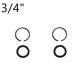 thumbnail image 1 of Juego de 2 anillos de retención para llave de impacto con clip y junta tórica para Craftsman IR de 3/8" y 1/2"., 1 of 7