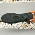 thumbnail image 4 of TOWED22 Women's Ballet Flats PU Leather Dress Shoes Comfortable Round Toe Slip on Flats with Floral Eyelets(Green,9), 4 of 7