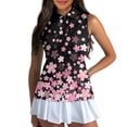 thumbnail image 3 of Whosucclay Cherry Blossom Athletic Tops for Women, Stretchy Ladies Golf Shirt Casual Sleeveless Womens Golf Shirt, 3 of 7
