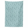 thumbnail image 2 of Teal Tablecloth, Wintertime Inspiration Ornate Abstract Snowflakes in Pale Colors Christmas, Rectangle Satin Table Cover for Dining Room and Kitchen, 60" X 84", Pale Blue Teal Grey, by Ambesonne, 2 of 2