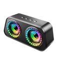 thumbnail image 2 of Teissuly Bluetooth Audio Portable Outdoor Radio FM Subwoofer Dual Speaker LED Lights Effect Mini High Volume Stereo Teissuly WER202312020772, 2 of 9