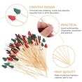 thumbnail image 2 of MasteelfCA 100Pcs Bamboo Fruit Picks Creative Food Picks Portable Camping Dessert Picks, 2 of 7