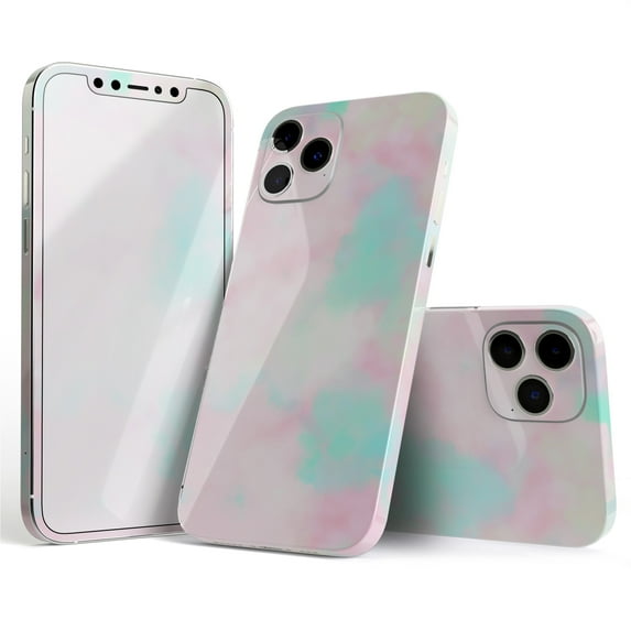 Design Skinz Pretty Pastel Clouds V7 Full Body Skin Decal Wrap Kit Compatible with Apple iPhone SE (2020) (Screen Trim & Back Skin)