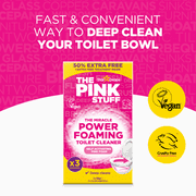 The Pink Stuff Miracle Power Foaming Toilet Cleaner, Self-Activating Formula, Stain Remover, 3 Treatments, 10.5 oz