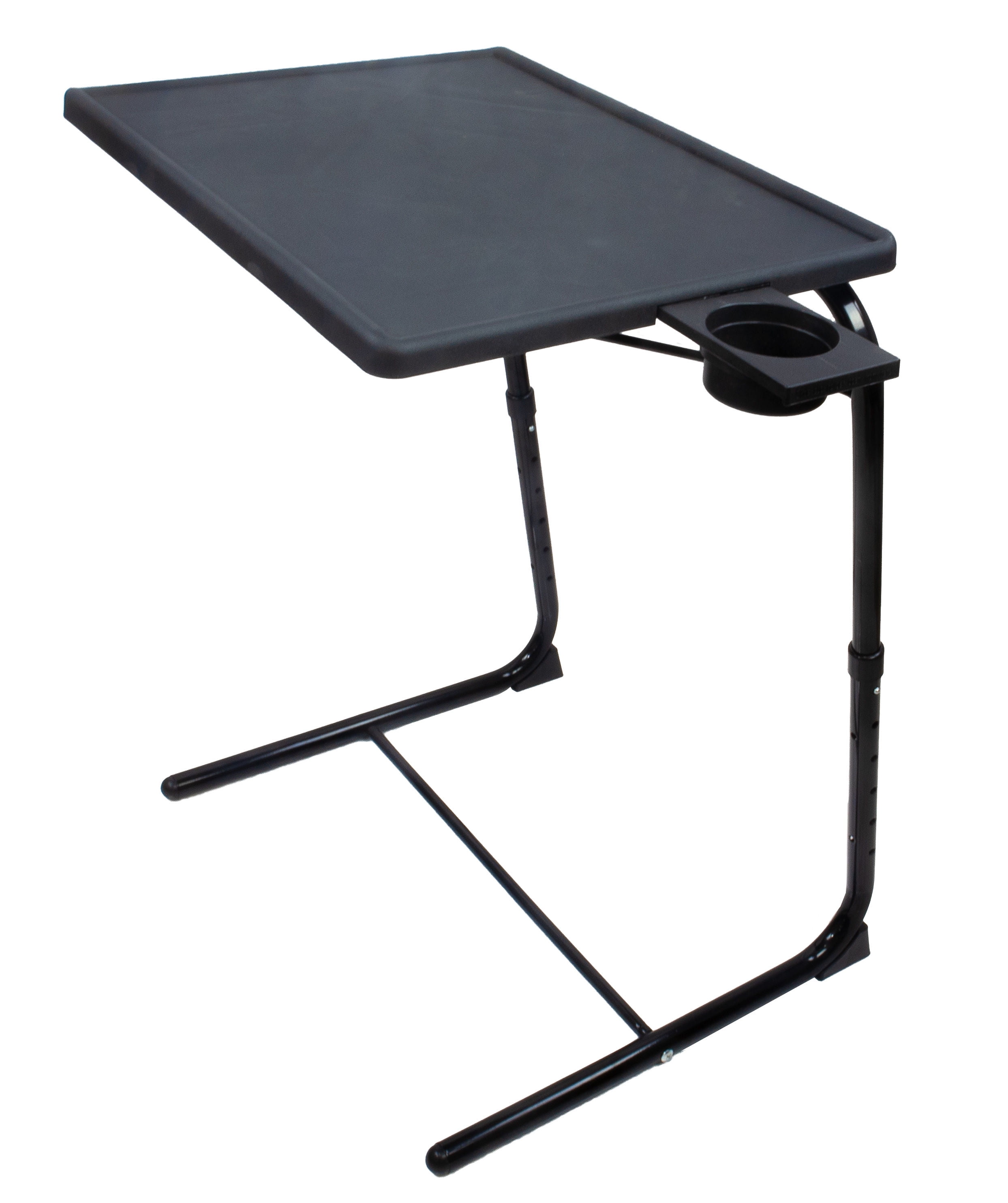 Upgrade Deluxe - Portable Foldable Comfortable TV Tray Table - Laptop,  Eating, Drawing Tray Table Stand - Adjustable Height & Angle Tray - Sliding  