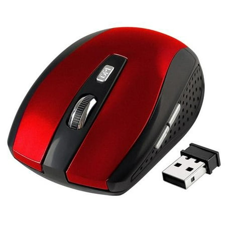 Insten 2.4G Cordless Wireless Optical Mouse with 800 1200 1600 DPI for laptop, chromebook, computer,