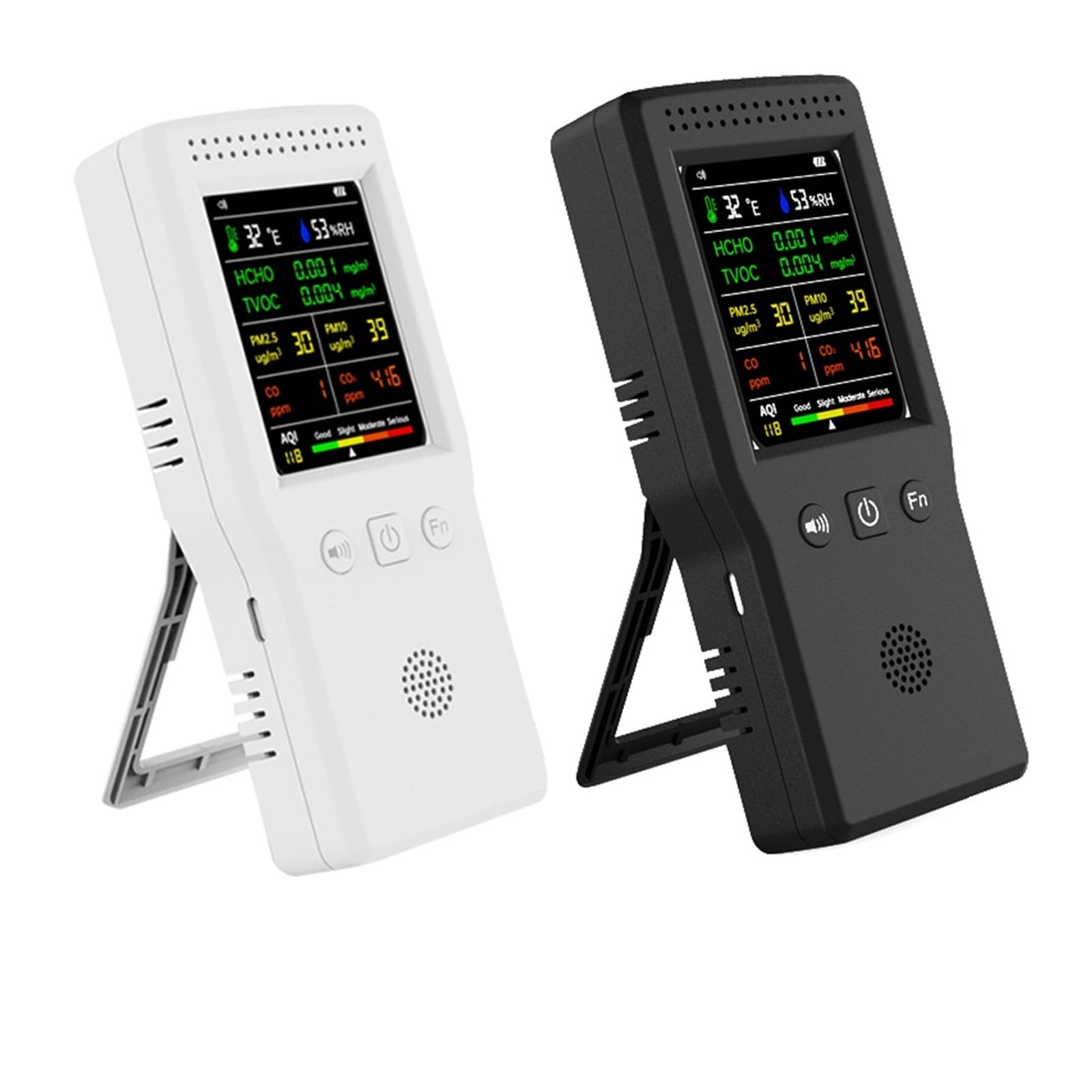 9 In 1 Air Quality Detector LCD Display PM2.5 PM10 HCHO TVOC CO CO2 Temperature Humidity Multifunctional Air Quality Monitor ,Easy to Use