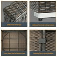 thumbnail image 4 of CHYVARY 7 Pcs Outdoor Sectional Sofa Conversation Sets,Patio PE Wicker Rattan Woven,Washable Sponge Cushions with Tea Table,Brown&Gray, 4 of 9