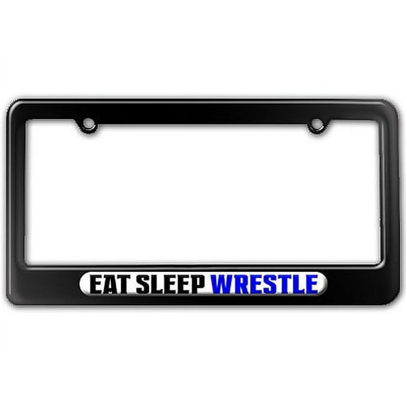 Eat Sleep Wrestle License Plate Frame