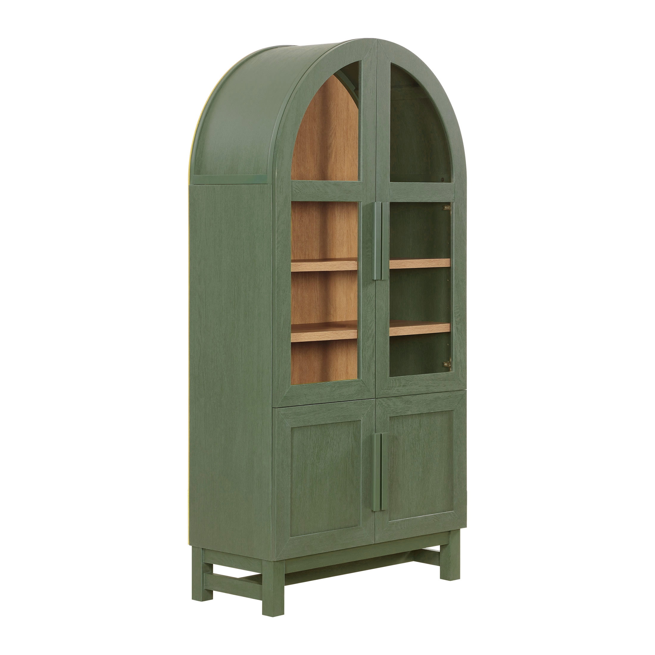 Better Homes & Gardens Juliet Kitchen Rounded Arch Cabinet, Deep Green Finish