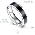 thumbnail image 2 of Set 1 Anillos Hombre Clasicos de Acero Inoxidable. Anillos de Mujer Resistentes y Elegantes Xtellar plateado, 2 of 4