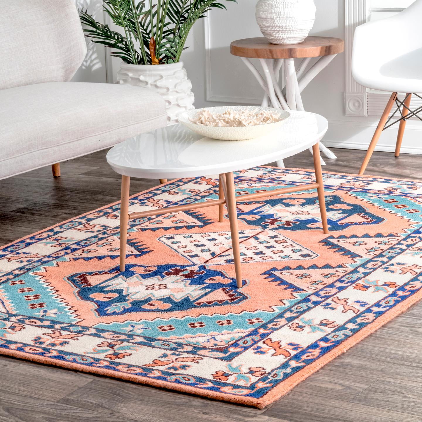 nuLOOM Dolores Tribal Wool Area Rug, 4' x 6', Orange