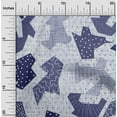 thumbnail image 2 of oneOone Georgette Viscose Teal Blue Fabric Abstracts Craft Projects Decor Fabric Printed By The Yard 42 Inch Wide, 2 of 4