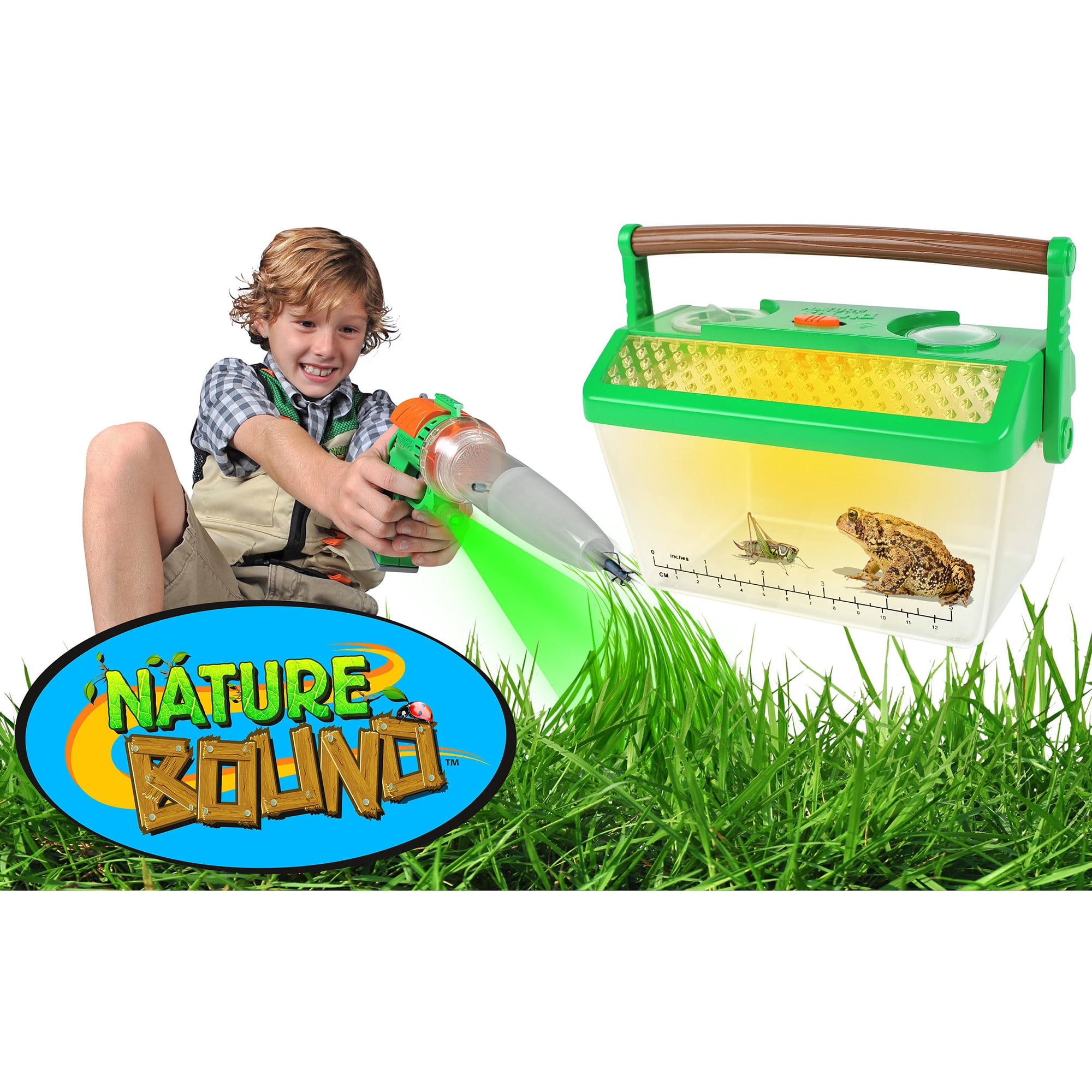 Nature Bound: Critter Barn Habitat - Light-Up Insect Viewer, Built-In Magnifier, Ventilated Lid, Bugs-Fish-Frogs-Worms, Catch & Release Play, Kids 5+