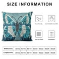 thumbnail image 5 of Throw Pillow Cover, Blue European Sham Pillow Covers Silk Euro Sham Covers, Birds, Butterfly, Ribbon, Modern European Shams - Butterfly Dreams, 5 of 5