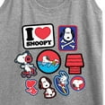 thumbnail image 3 of Peanuts - I Heart Snoopy Patches - Women's Racerback Tank Top, 3 of 6