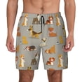 thumbnail image 3 of Uemuo Cute Dog Pattern Mens Swim Trunks Quick Dry Board Shorts with Mesh Lining, Stretch Beach Shorts Quick Dry No-Chafing Board Shorts-Medium, 3 of 9