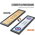 thumbnail image 2 of KFFKFF Jeu Double Shuffleboard et Curling, Ensemble de Table Compact de 45 Pouces, Surface de Jeu Réversible à Deux Faces avec 8 Rondelles, Combo de Jeu de Table pour la Famille et les Enfants, 2 of 9