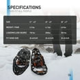 thumbnail image 5 of G2 21Inches Light Weight Snowshoes, with Special EVA Padded Ratchet Binding, Heel Lift, Toe Box, Flexible Pivot Bar, Durable Back Strap, Set with Trekking Poles(Orange), 5 of 7
