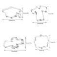 Eattic Big Sales Biscuit Mould 4 Cookie Cutters Graduation Cookie