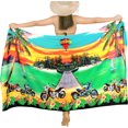 thumbnail image 5 of HAPPY BAY Women's Beach Bikini Wraps Sarong Coverup Wrap Skirt Bathing suit Swimwear Swimsuit Coverup for Women One Size Shamrock Green, Bike, 5 of 5