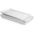 thumbnail image 3 of White Serving Platters, Porcelain Serving Trays for Parties, Large Rectangular Plates - 15.5 Inch, Set of 4, 3 of 3