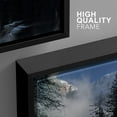 thumbnail image 4 of wall26 - 3 Piece Framed Canvas Wall Art - Winter Landscape of Snow Mountain with Reflection in The Lake - Modern Home Art Stretched and Framed Ready to Hang - 24"x36"x3 BLACK, 4 of 5