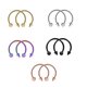 thumbnail image 1 of 10 Piezas 16G 316L de Acero Inoxidable de Septum Ball Hoop - estilo 5, 10 mm Sunnimix Joyas para piercings corporales, 1 of 3