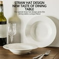thumbnail image 7 of 8.7-inch Wide Rim Ceramic Soup Bowl - Lead-Free White Pasta Bowls for Spaghetti, Salad, Stew, Rice Microwave & Dishwasher Safe - Scratch-Resistant & Heatproof Design Set of 1, 7 of 7