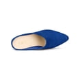 thumbnail image 4 of BLISSFUL STEP Women's Slides Block High Heels Slip on Pointed Toe Slide Mules Royal Blue 8.5, 4 of 8