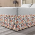 thumbnail image 1 of Floral Bed Skirt, Pastel Simple Spring Flowers Oval Motifs Intertwined, Elastic Bedskirt Dust Ruffle Wrap Around for Bedding Decor, 4 Sizes, Peach Burnt Sienna, by Ambesonne, 1 of 2